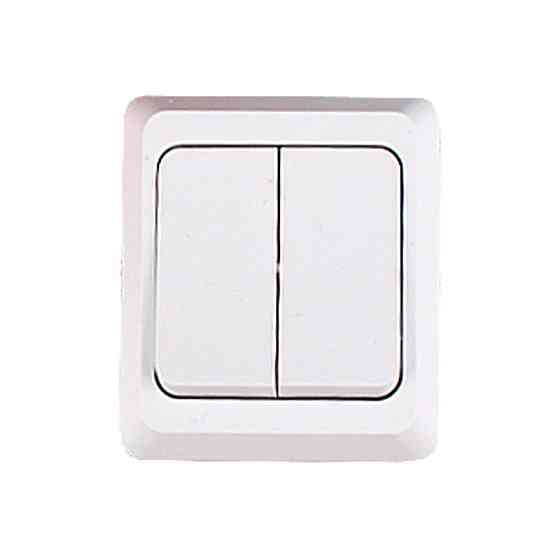 Выключатель двойной, Hummer, белый Днепр