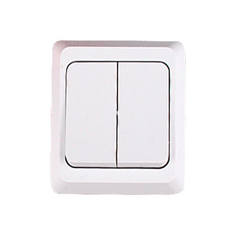 Выключатель двойной, Hummer, белый Днепр - изображение 1