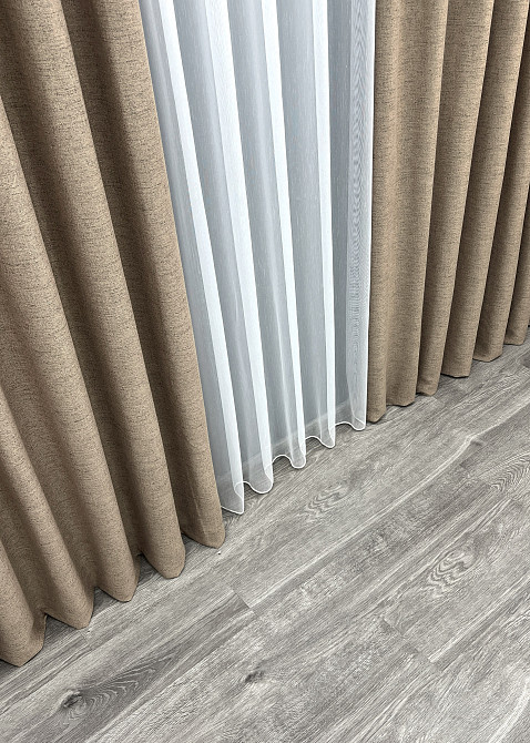 Шторна тканина "TWEED_V" однотонна колір капучино 1912ш Київ - фото 5