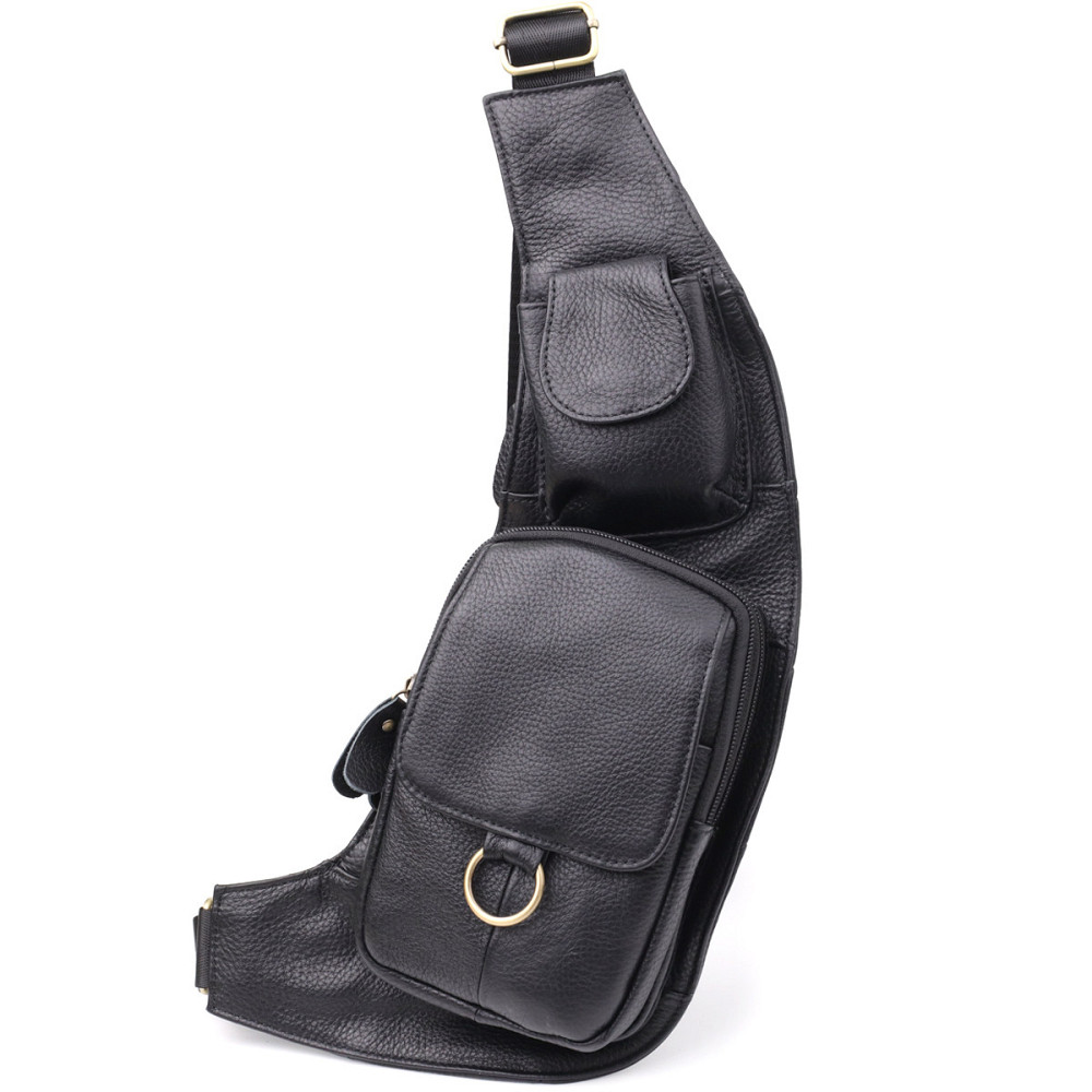 Сумка через плечо из натуральной кожи Vintage 22958 Черный Киев - изображение 1