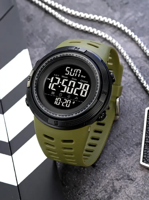 Спортивные наручные часы Skmei 2070 (Зеленые с черным циферблатом) Винница - изображение 5