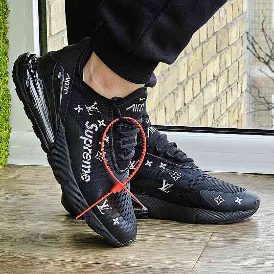 Кроссовки Nike 270 Мужские Черные Найк с Амортизацией Тканевые Сеточка Летние (размеры: 41,42,43,44,45) - 110 Днепр