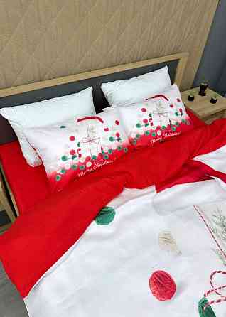 Комплект постільної білизни Фланель, Epico Євро 200х220 з Різдвяним принтом (88-197) Київ