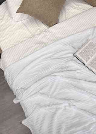 Плед-покривало 155х200 см (+-5см) рельєфний полоска Білий (87-090) Київ