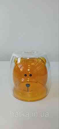 Піала без ручки чашка подвійне скло Olens "Янтарний Умка" 250 мл бурштиновий Київ