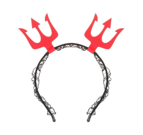 Обруч на Хэллоуин с рожками one size черно-красный Киев - изображение 2