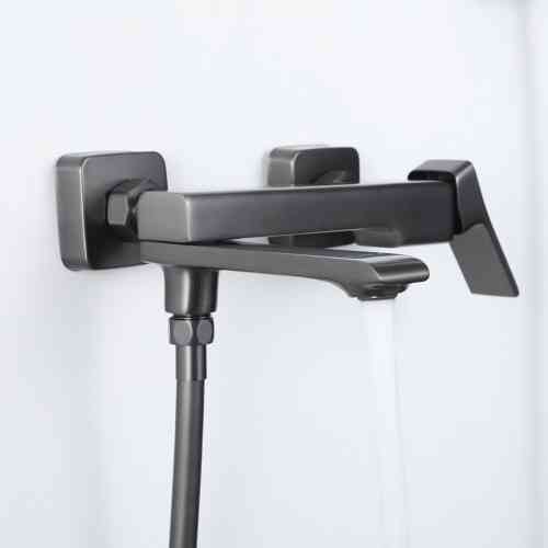 Змішувач для ванни з поворотним виливом FRAP F3284-9 графіт Київ