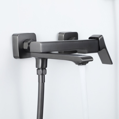 Смеситель для ванны с поворотным изливом FRAP F3284-9 графит Киев - изображение 4