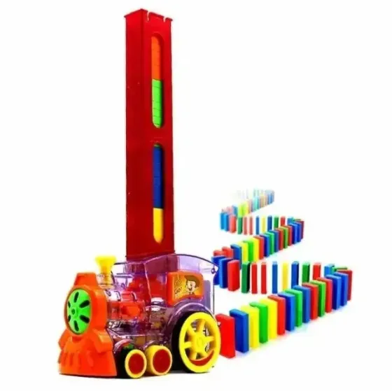 Конструктор игрушка-поезд домино, DOMINO Happy Truck sciries COLORS 60 деталей Коломыя