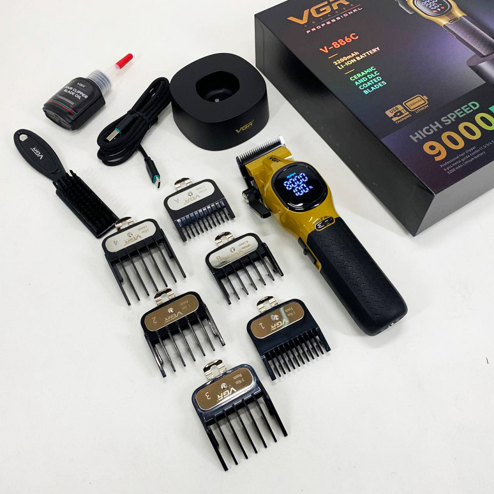 Машинка для стрижки аккумуляторная VGR V-886C GOLD QL-38 Львов - изображение 20