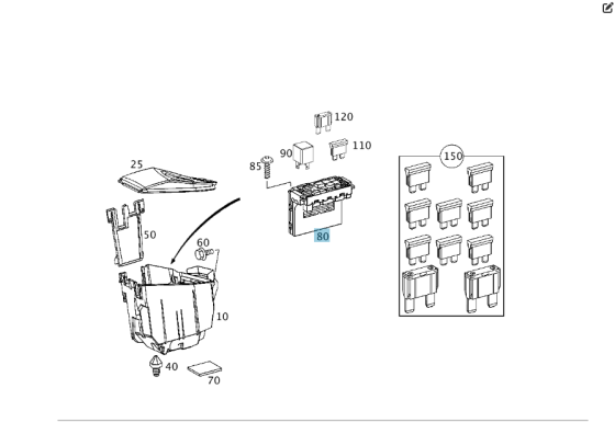 Mercedes-Benz  A2035454101 Блок SAM передній C-class W203 C-class S203 CL203 Sportcoupe CLC C203 Одеса