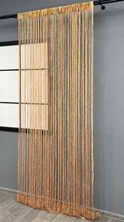 Штори-нитки з люрексом Помаранчевий з бежевим 300х300см 1 шт (61-119) Київ