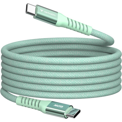 Дата кабель USB-C to USB-C 1.2m Magnetic 60W green Verbatim (31864) Винница - изображение 1