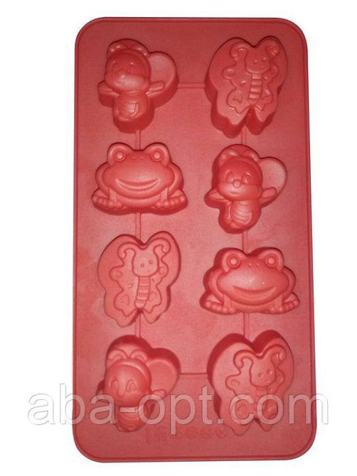 Силіконова форма на 8 виробів " жаби та метелики" 21 х 12 х 2 см (шт) Одеса - фото 1