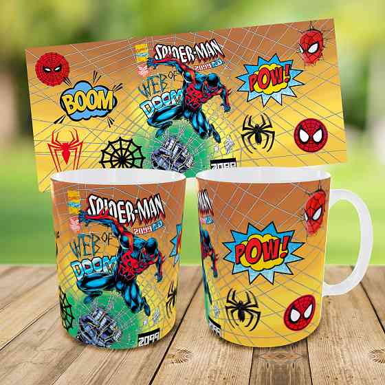 Дитячий набір Spider-Man сумка-бананка + керамічна кружка з принтом (5589) Київ