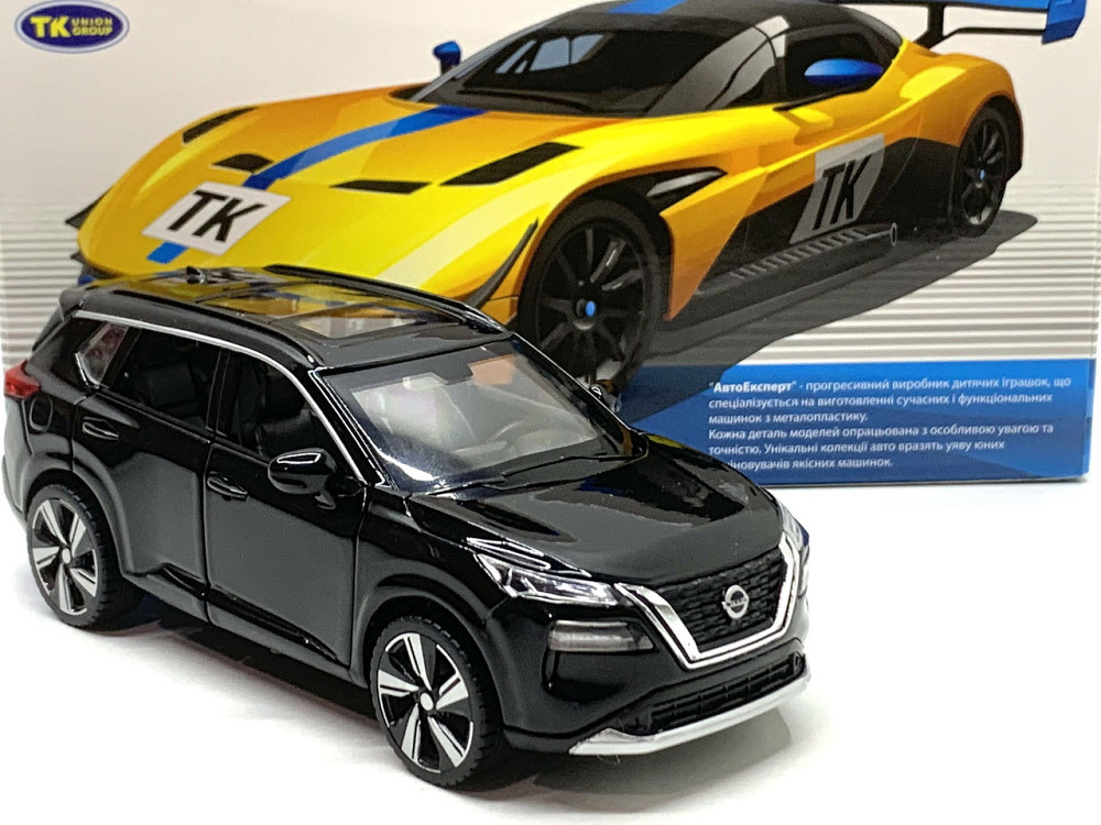 Машина TK Union Group Nissan x trail металопластик 1:32 звук світло інерція Чорна (ТК-10415) Чернігів - фото 2