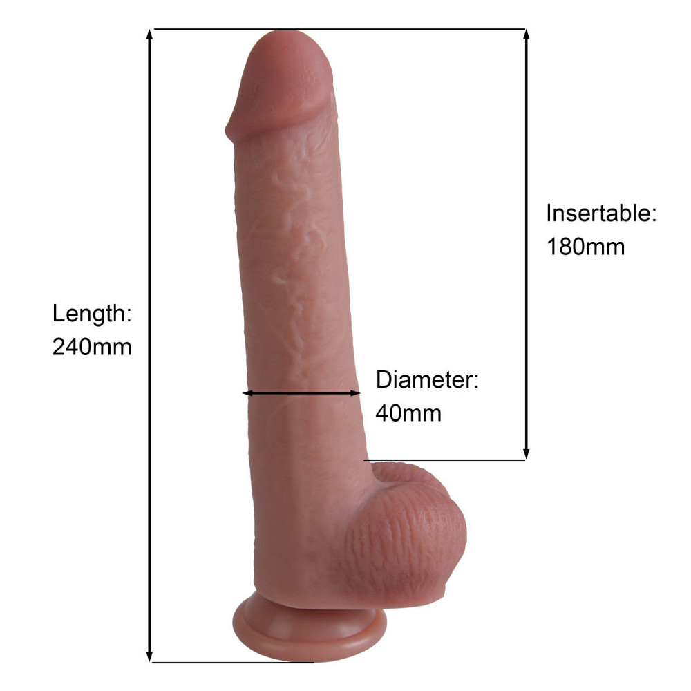 Фалоімітатор - Erospace Natural Play Silicone Dildo D3, 24 см Sex Aura Київ - фото 9