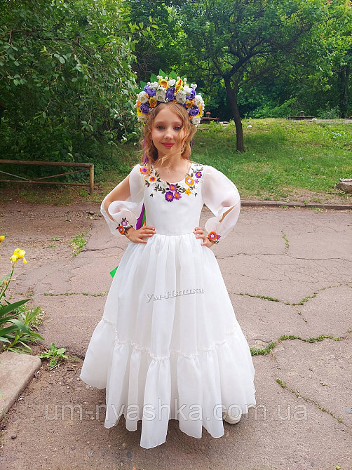 Віночок ободок з квітами "Сценічний зі стрічками" Кривий Ріг - фото 8