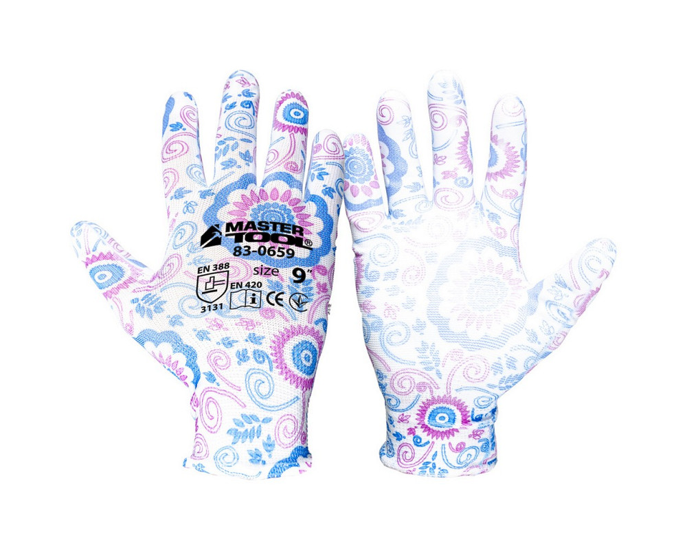 MASTERTOOL Рукавички безшовні трикотажні MASTERTOOL "Незабудка" з поліуретановим покриттям доло Коломия - фото 3