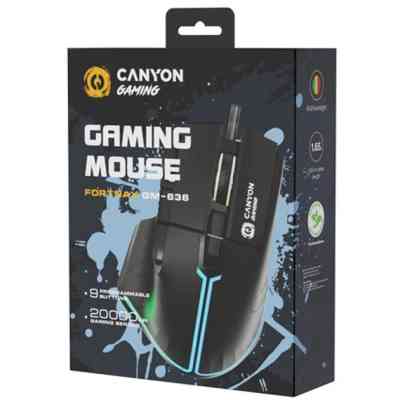 Мышка Canyon Fortnax GM-636 RGB USB Black (CND-SGM636B) Винница