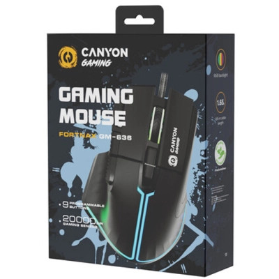 Мишка Canyon Fortnax GM-636 RGB USB Black (CND-SGM636B) Вінниця - фото 6