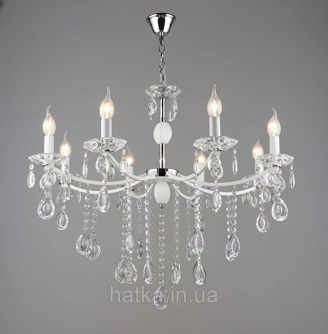 Люстра классическая A4461/8 белый+хром Киев - изображение 1