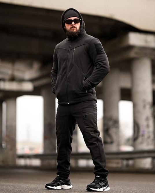 Флисовый спортивный тактический костюм TARANTUL black ТР6551 Одесса - изображение 11