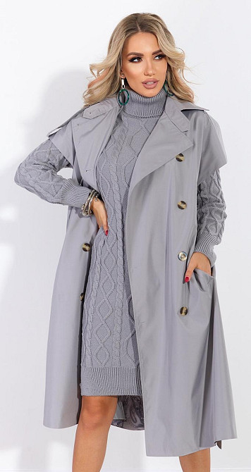 Вязанное платье с косами (42-44) Киев - изображение 4