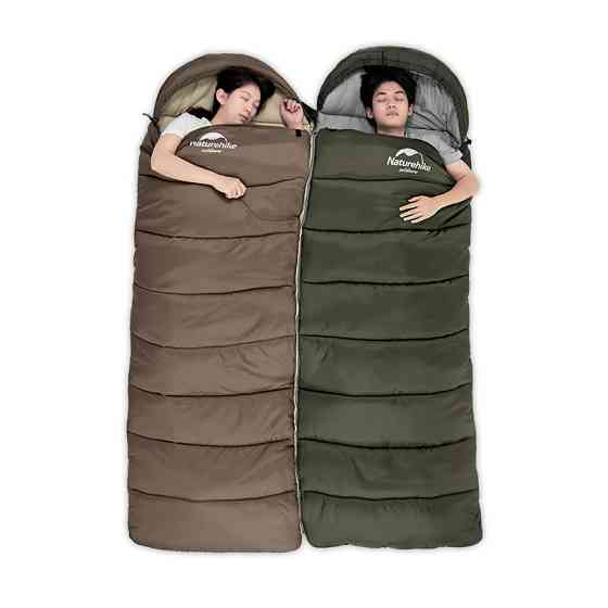 Спальник з капюшоном Naturehike U350 NH20MSD07, (1°C), лівий, зелений Киев