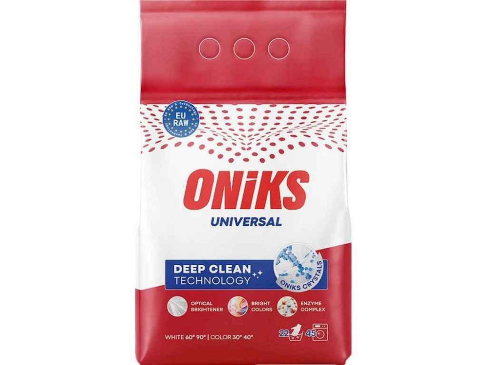 Пральний порошок безфосфатний 2,25кг Universal ТМ ONIKS Київ - фото 1