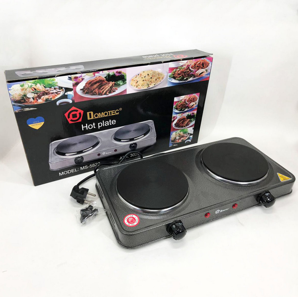 Електро електроплити, Електроплита 2 конфорки, Компактна побутова електроплита, Плити для приготування GA-15 Львів - фото 6