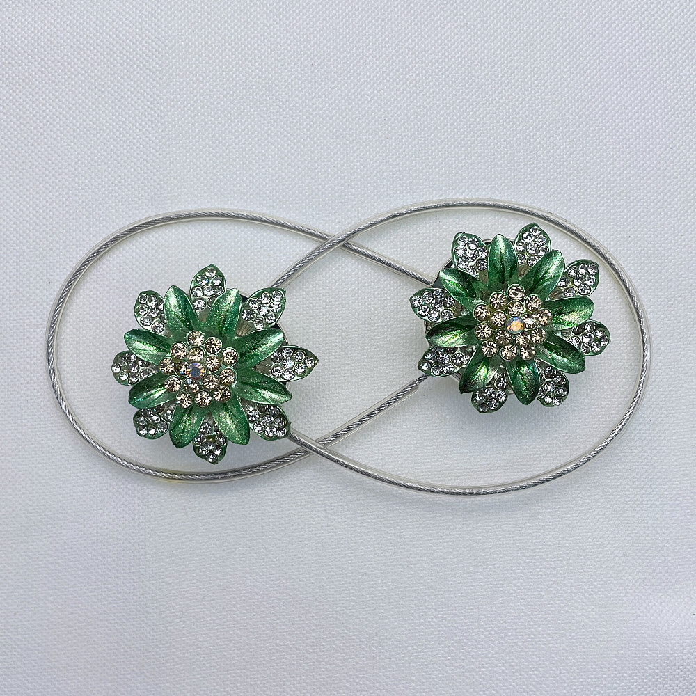 Магніти для штор та гардин "Flowers" набір 2 шт М'ятний (81-194) Київ - фото 5