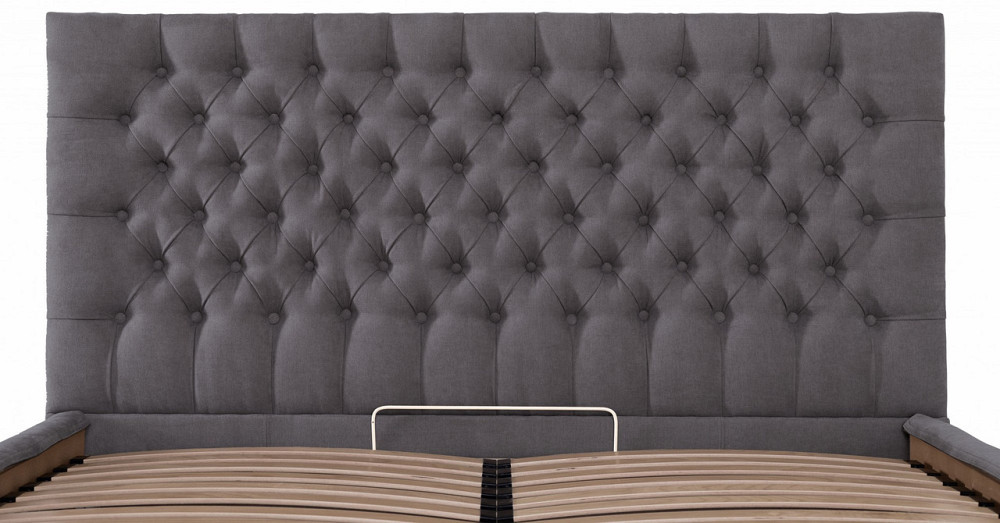 Ліжко Двоспальне Cambridge Comfort 180 х 190 см Місті Dark Grey З підйомним механізмом та нішою для білизни Темно-сірий Дніпро - фото 11