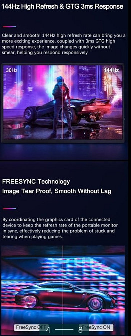 Монітор: Bimawen 16" 2.5K 144Hz. ігровий Switch PS4, PS5 Xbox imac DJI Київ - фото 4