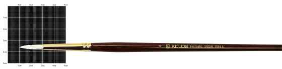 Кисть синтетика круглая Snow 1098R No 4 длинная ручка KOLOS Киев