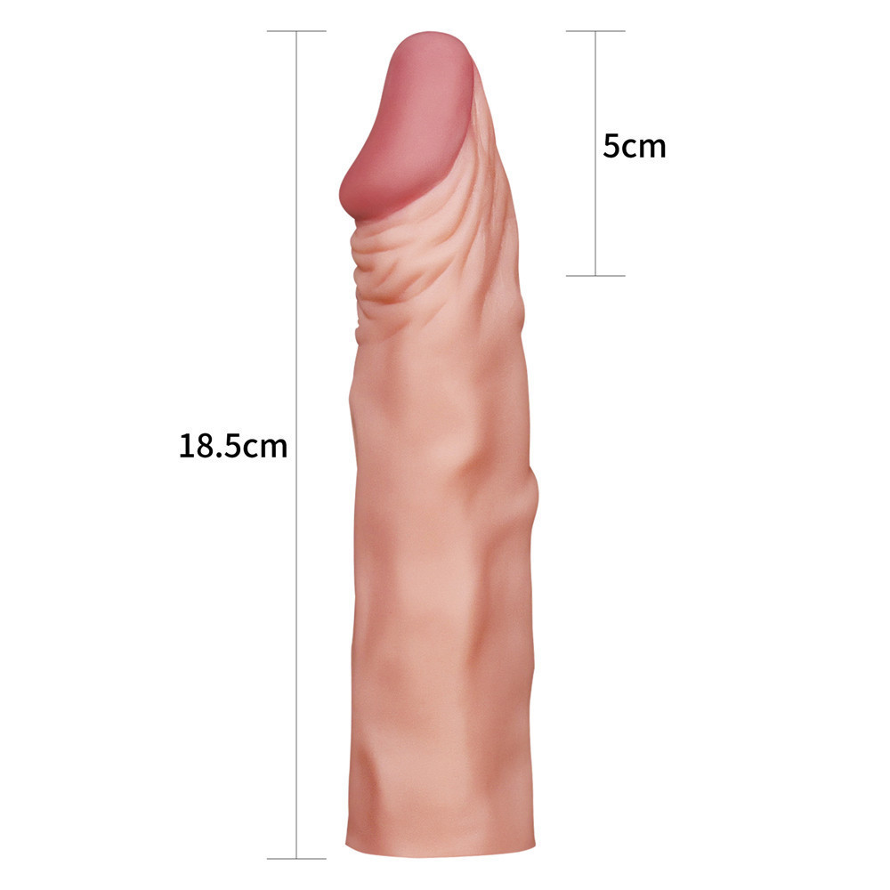 Насадка на член - Pleasure X-Tender Penis Sleeve Add 2" Flesh Sex Aura Київ - фото 2
