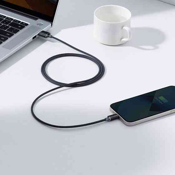 Кабель Baseus Crystal Shine Series Lightning 2.4A 2м чорний Львів