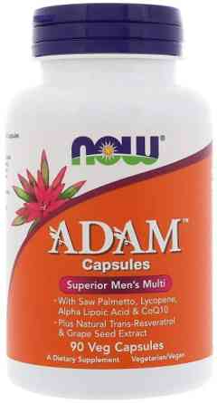 Витамины для мужчин Now Foods Adam Men's Multi 90 вег капс Киев