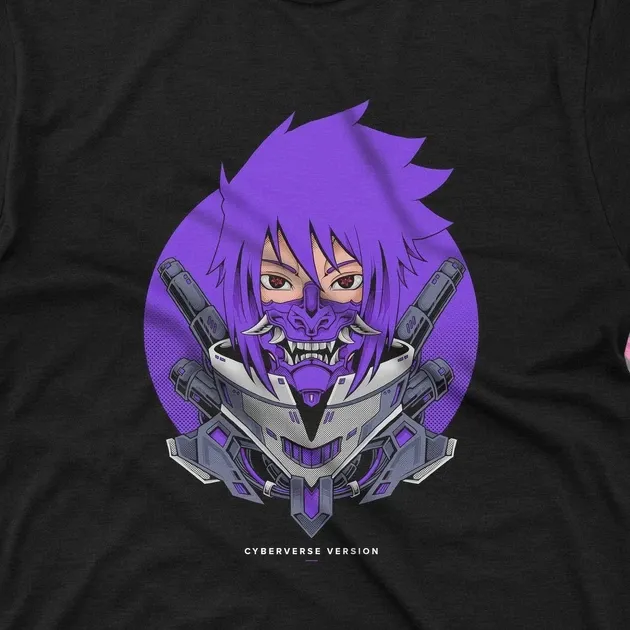 Футболка для подростка мальчика с принтом Наруто Саске Кібер Версія Размер 160 Anime10104 Днепр - изображение 4