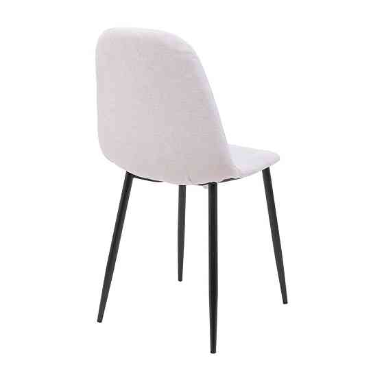 Стілець крісло м'який MacaoDesign U Magic Beige чорні ніжки Білий Київ