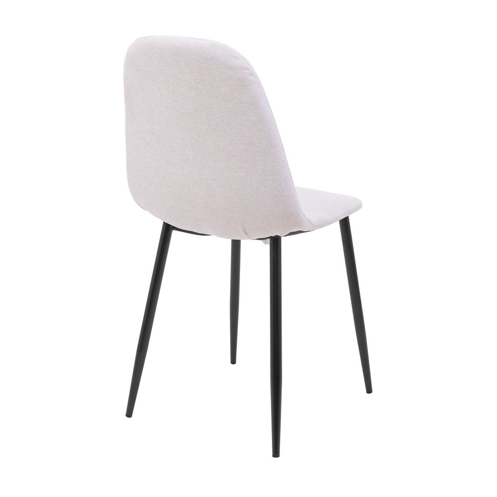 Стілець крісло м'який MacaoDesign U Magic Beige чорні ніжки Білий Київ - фото 3