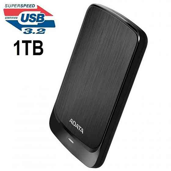 PHD External 2.5'' ADATA USB 3.2 Gen. 1 HV320 1TB Slim Black Київ