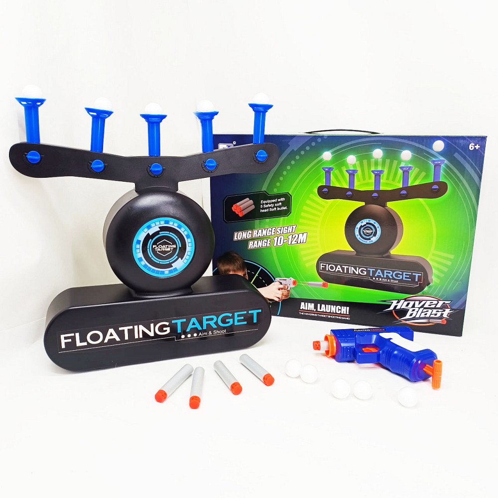 Игровой набор Воздушный тир Ховербласт/стрельба по парящим мишеням (Летающие мишени), бластер и 5 пуль XN-18 Львов - изображение 6