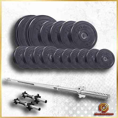 Elitum Titan набор 68 кг гантели и штанга универсальный спортивный комплект для занятий силовыми Киев