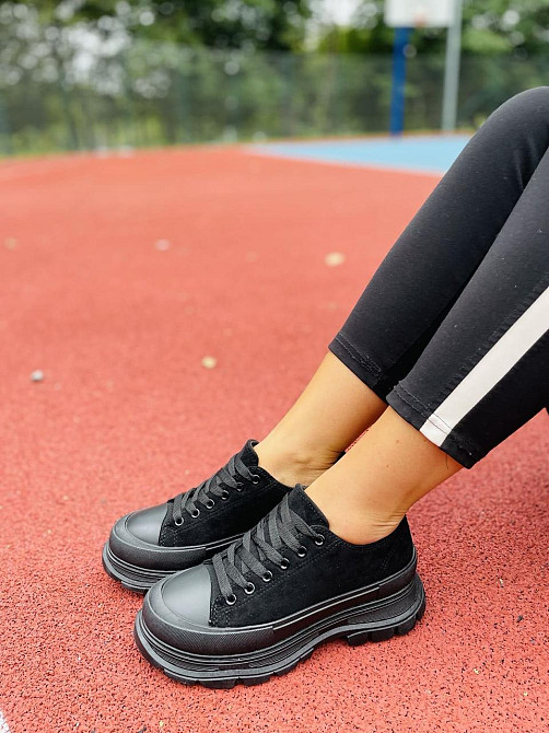 No brend Кеди жіночі M123-1 чорні (весна-осінь, еко-замша) (4749) Коломия - фото 6