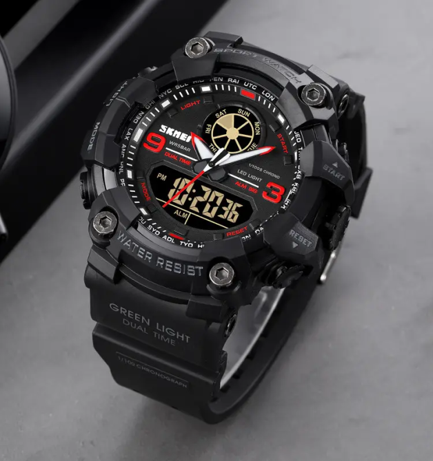 Мужские армейские наручные часы Skmei 1818 Красный Киев - изображение 5