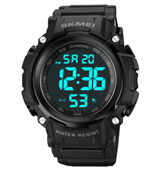 Чоловічий спортивний годинник Skmei 1886 (Чорний з чорним) Київ - фото 2