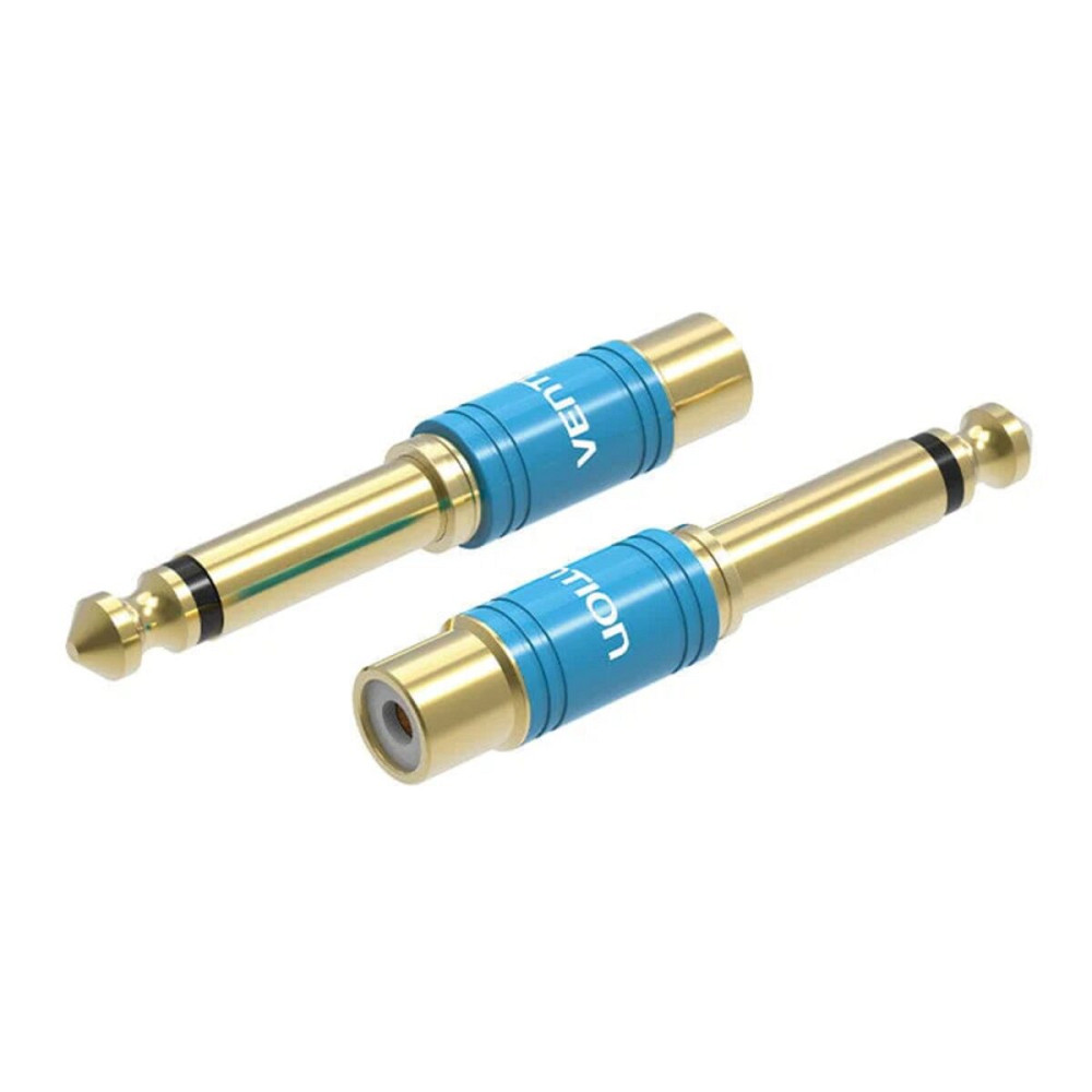 Адаптер Vention 6.35mm Male to RCA Female Audio Adapter Blue Aluminum Alloy Type (VDD-C03) Київ - фото 1