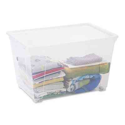 Контейнер для хранения DEA home Easy прямоугольный на колесах Прозрачный 60 л (20082) Винница