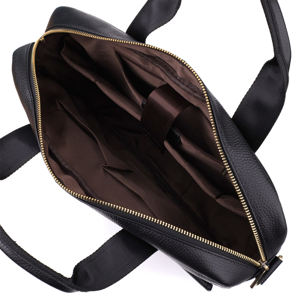 Портфель для чоловіків з натуральної шкіри Vintage 23041 Чорний Київ - фото 10